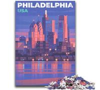 Puzzle Adulte 2000 pièces avec Illustration de la Ligne d'horizon de Philadelphie (70x100cm)