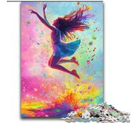 Puzzle Adulte 2000 pièces avec Peinture à l'huile représentant Une Danseuse de Ballet,idéal pour Les Vacances à la Maison,Anti-Stress,avec Affiche et fiche de Questions-réponses Assorties (70x100cm)