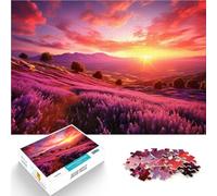 Puzzle Adulte 2000 pièces Champs de Lavande Fabriqué en Carton pour Les 14 Ans et Plus pour Jeu éducatif défi Jouet Cadeau pour Les Anniversaires。Taille：70x100cm/27.5x39.3pouce