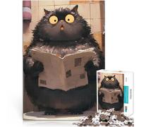Puzzle Adulte 2000 pièces Chat surpris lisant Le Journal Jouet éducatif intellectuel décompressant Décoration Parfaite 70x100cm