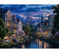 Puzzle Adulte 2000 pièces,Château de Ville européen 100x70 cm Puzzles pour Adultes Jeu éducatif Défi Jouets 2000 Pièces Puzzles pour Décoration de la Maison