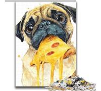 Puzzle Adulte 2000 pièces Chien Mangeant Une Pizza pour Les Enfants de 14 Ans et Plus, idéal comme Cadeau pour Toute la Famille 70x100cm