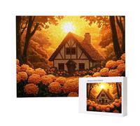 Puzzle Adulte 2000 Pièces Chrysanthème Cottage Puzzles pour Adultes Jeu éducatif Défi Jouets 2000 Pièces Puzzles pour Enfants, Puzzle de Bricolage Coloré pour la Décor de la Maison 100x70cm l-435