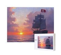 Puzzle Adulte 2000 Pièces Coucher de Soleil Bateau Artisanat Cadeau Famille en Bois Puzzle Classique 3D Puzzles Divertissement créatif, Loisir, Jeu D'Intelligence Cadeau Unique Décor Intérieure T-677