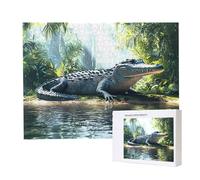 Puzzle Adulte 2000 Pièces Crocodile de la forêt Puzzles pour Adultes Jeu éducatif Défi Jouets 2000 Pièces Puzzles pour Enfants, Puzzle de Bricolage Coloré pour la Décor de la Maison 100x70cm l-719