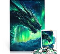 Puzzle Adulte 2000 pièces Dragon Vert Aurora Aidez Le Cerveau à exercer des Jouets addictifs pour cultiver la Patience Jeu de défi Unique 70x100cm
