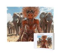 Puzzle Adulte 2000 Pièces Femme éléphant Puzzles pour Adultes Jeu éducatif Défi Jouets 2000 Pièces Puzzles pour Adultes Enfants, Puzzle de Bricolage Coloré pour la Décor de la Maison 100x70cm l-113
