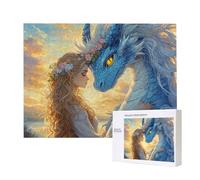 Puzzle Adulte 2000 Pièces Fille Dragon 100x70cm Impossible Difficile Défiant, Puzzles pour Adultes Jeu éducatif Défi Jouets 2000 Pièces Puzzles pour Adultes, Divertissement Créatif Cadeau u-564