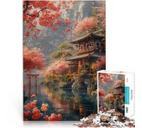 Puzzle Adulte 2000 pièces Fleur de Cerisier du Japon Compétition de Vitesse Manuelle Renforcer l'amour Entre Les Couples 70x100cm