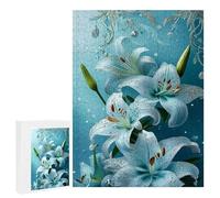 Puzzle Adulte 2000 Pièces Fleurs de lys Artisanat Cadeau Famille Puzzles Classique Hands on Game 3D Puzzle Jouet en Bois Moderne Art Mural Cadeau Unique Décoration Intérieur 100 x 70 cm H-312