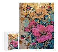 Puzzle Adulte 2000 Pièces Fleurs Herbe Artisanat Cadeau Famille Puzzles Classique Hands on Game 3D Puzzle Jouet en Bois Moderne Art Mural Cadeau Unique Décoration Intérieur 100 x 70 cm H-322