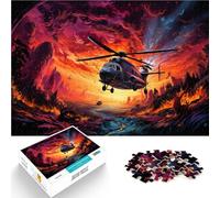 Puzzle Adulte 2000 pièces Hélicoptère Ciel coloré Puzzle découpé avec précision Décoration Parfaite 27,56 po x 39,37 po Convient aux Adolescents de 14 Ans et Plus