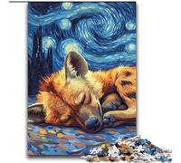 Puzzle Adulte 2000 pièces Hyène Ciel Nocturne Jeu Stimulant et Jeu Familial Idéal comme Cadeau pour Toute la Famille 70x100cm