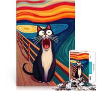 Puzzle Adulte 2000 pièces Le Chat Qui crie Jouets addictifs pour Le défi de l'intelligence cérébrale Idées Cadeaux 70x100cm