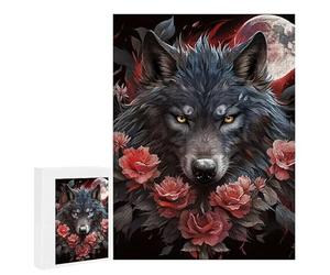 Puzzle Adulte 2000 Pièces Le Loup des Fleurs Artisanat Cadeau Famille Puzzles Classique Hands on Game 3D Puzzle Jouet en Bois Moderne Art Mural Cadeau Unique Décoration Intérieur 100 x 70 cm H-318