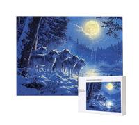 Puzzle Adulte 2000 Pièces Loup Bleu 100x70cm Impossible Difficile Défiant, Puzzles pour Adultes Jeu éducatif Défi Jouets 2000 Pièces Puzzles pour Adultes, Divertissement Créatif Cadeau u-452