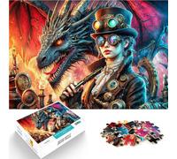 Puzzle Adulte 2000 pièces Maîtresse Dragon Steampunk pour Le Jeu éducatif Challenge Toy est idéal comme Cadeau pour Toute la Famille 70x100cm