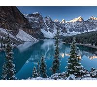 Puzzle Adulte 2000 Pieces : Montagne et lac : vallée des dix lac - Collection Paysage Canada - hivers Neige