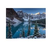 Puzzle Adulte 2000 Pieces : Montagne Et Lac : Vallée Des Dix Lac - Collection Paysage Canada - Hivers Neige