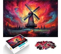 Puzzle Adulte 2000 pièces Moulin à Vent hollandais Modèle d'assemblage pour est idéal comme Cadeau pour Toute la Famille 27,56 po x 39,37 po pour Adolescent 14+