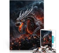 Puzzle Adulte 2000 pièces Nid du Volcan Dragon 02 Jouets Jeux éducatifs Soulagement du Stress Idées Cadeaux 70x100cm