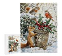 Puzzle Adulte 2000 Pièces Oiseau écureuil 100 x 70cm Puzzles pour Adultes Jeu éducatif Défi Jouets 2000 Pièces Puzzles pour Adultes Enfants, Puzzle de Bricolage Coloré pour la Décor de la Maison m-801