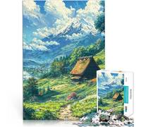 Puzzle Adulte 2000 pièces Paysage de Maison de Montagne Compétition de Vitesse Manuelle Car C'est Un pour Toute la Famille 70x100cm