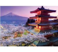 Puzzle Adulte 2000 Pieces Paysage du Japon Mont Fuji - Set Collection Asie + Carte Tigre - Montagne