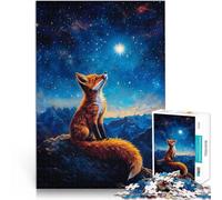 Puzzle Adulte 2000 pièces Renard regardant Les étoiles Entraînez Votre Cerveau et Vos Mains Super Cadeau 70x100cm