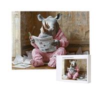 Puzzle Adulte 2000 Pièces Rhinocéros Animaux Puzzles pour Adultes Jeu éducatif Défi Jouets 2000 Pièces Puzzles pour Enfants, Puzzle de Bricolage Coloré pour la Décor de la Maison 100x70cm l-173