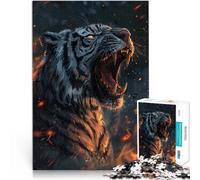 Puzzle Adulte 2000 pièces Rugissement du Tigre Défi Difficile pour soulager Le Stress Convient pour la décoration de Bureau 70x100cm
