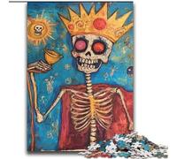 Puzzle Adulte 2000 pièces Style Basquiat Tête de Mort Couronne pour et à partir de 14 Ans Jouets de Jeu Car C'est idéal comme Cadeau pour Toute la Famille 70x100cm