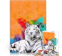Puzzle Adulte 2000 pièces Tigre Blanc 224 Difficile à réaliser mais Amusant et Humoristique Améliorer la mémoire 70x100cm