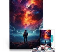 Puzzle Adulte 2000 pièces Un Astronaute dans Une tempête nébuleuse Jeu de Quiz Décoration Murale, Cadeaux Uniques pour Anniversaire et Noël 70x100cm