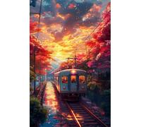 Puzzle Adulte 30 Pièces Train Paysager Lever du Soleil 25 x 20 cm Classique Puzzles Jeu Éducatif Défi Divertissement Créatif Puzzle 30 Pieces Adulte