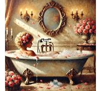 Puzzle Adulte 300 Pièces, Bricolage Puzzle Femme dans Un Bain, Puzzles Impossible 300 Pieces, Jeu de Famille Team Building, Cadeau pour Les Amants ou Les Amis, Unique Home Decor