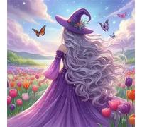 Puzzle Adulte 300 Pièces, Bricolage Puzzle La sorcière Tulipe, Puzzles Impossible 300 Pieces, Jeu de Famille Team Building, Cadeau pour Les Amants ou Les Amis, Unique Home Decor