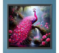 Puzzle Adulte 300 Pièces, Bricolage Puzzle Rose Paon, Puzzles Impossible 300 Pieces, Jeu de Famille Team Building, Cadeau pour Les Amants ou Les Amis, Unique Home Decor