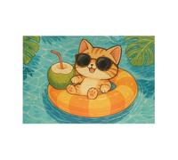 Puzzle Adulte 300 Pièces Chat Dessin Animé 38 x 26 cm Puzzles pour Adultes Jeu éducatif Puzzle Impossible Puzzles 300 Pièces Adultes