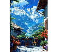 Puzzle Adulte 300 pièces,Fleurs du décor de la Cour 38x26 cm Puzzles pour Adultes Jeu éducatif Défi Jouets 300 Pièces Puzzles pour Décoration de la Maison