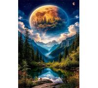 Puzzle Adulte 300 pièces Lac Space Woods 38x26 cm Puzzles pour Adultes Jeu éducatif Défi Jouets 300 Pièces Puzzles pour Décoration de la Maison