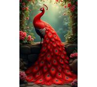 Puzzle Adulte 300 Pièces Paon Fleuri 40 x 28 cm Classique Puzzles Jeu Éducatif Défi Divertissement Créatif Puzzle 300 Pieces Adulte