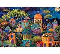 Puzzle Adulte 300 Pièces Ville Dessin Animé 38 x 26 cm Puzzles pour Adultes Jeu éducatif Puzzle Impossible Puzzles 300 Pièces Adultes