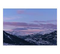 Puzzle Adulte 3000 Pièces（112x88cm）, Paysage Montagneux sous Lueur Rose et Violette Puzzle, Jeu Anti-Stress Éducatif Adulte