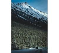 Puzzle Adulte 3000 Pièces（112x88cm）, Sommets Enneigés et Chemins Forestiers enneigés : Voyage Solitaire en Hiver Puzzle Paysage Naturel