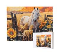 Puzzle Adulte 3000 Pièces Chevaux de Ferme Puzzles pour Adultes Jeu éducatif Défi Jouets 3000 Pièces Puzzles pour Adultes Enfants, Puzzle de Bricolage Coloré pour la Décor de la Maison 122x80cm l-628
