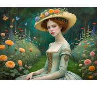 Puzzle Adulte 3000 Pièces Dame du manoir, Puzzles 3000 pièces pour Adultes Jardin, 48x32 inch Puzzle Défi en Famille, Loisir Créatif de Qualité Supérieure,Idéal pour Décoration Murale et Salon