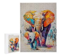 Puzzle Adulte 3000 Pièces Éléphant coloré 122 x 80cm Puzzles pour Adultes Jeu éducatif Défi Jouets 3000 Pièces Puzzles pour Adultes Enfants, Puzzle de Bricolage Coloré pour la Décor de la Maison m-54