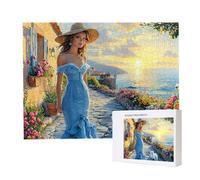Puzzle Adulte 3000 Pièces Femme avec Vue sur la mer Puzzles pour Adultes Jeu éducatif Défi Jouets 3000 Pièces Puzzles pour Enfants, Puzzle de Bricolage Coloré pour la Décor de la Maison 122x80cm l252