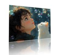 Puzzle Adulte 3000 pièces Fille Chat Puzzles Classiques pour Adultes et Enfants à Partir de 6 Ans éducatif Jouets, Qualité Supérieure Mystery Jeu Éducatif Challenge Toy, pour Cadeaux 81x122cm t-778